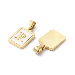 Pendentifs en forme de coquillage pavé en acier inoxydable 304 avec placage ionique (IP)&nbsp;STAS-G327-01G-R