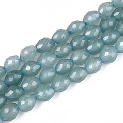 Природные окрашенные белого нефрита нитей бисера&nbsp;G-T142-89B