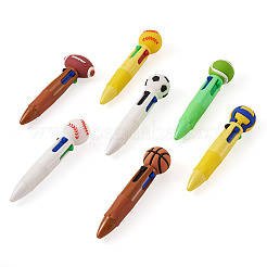 14 penna a sfera sportiva in plastica 4 in 1&nbsp;AJEW-TA0005-83
