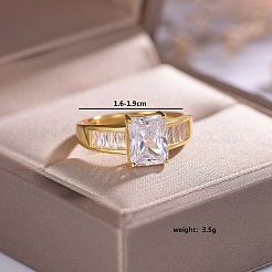 Элегантное серебряное кольцо с квадратным цирконием s925 для женщин GZ5255-3