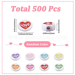 500 шт. Непрозрачные акриловые бусины&nbsp;OACR-SP0001-41