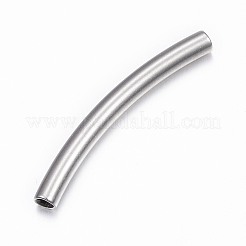 変色しない304ステンレススチールチューブビーズ  ステンレス鋼色  30x3mm  穴：2mm&nbsp;X-STAS-G137-36P