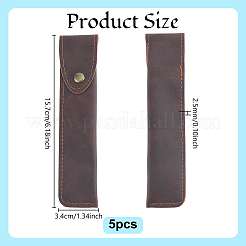 Estuche rectangular de piel sintética para bolígrafos&nbsp;AJEW-WH0485-46A