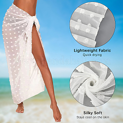 Прямоугольное полиэстеровое пляжное платье-халат&nbsp;AJEW-WH20006-182A