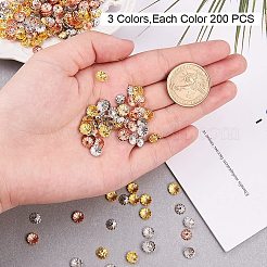 Латунь цветок шарик крышки KK-PH0034-81