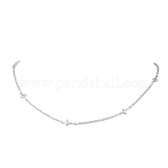 Ожерелья из нержавеющей стали 304 с крестообразными цепочками&nbsp;NJEW-JN05444