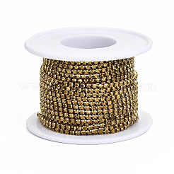 Гальванические латунные цепочки со стразами и стразами CHC-T006-SS6.5-01G