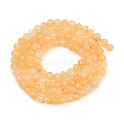 Chapelets de perles en jade topaze naturelle&nbsp;G-L662-A01-4mm