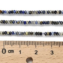 Нитки бусины из натурального ляписа-лазури G-RM2025-D04-A