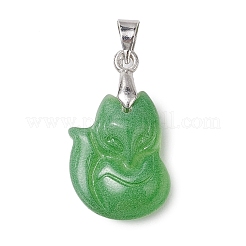 Лиса градиент цвета краска для выпечки прозрачные стеклянные подвески PALLOY-JF03271-01