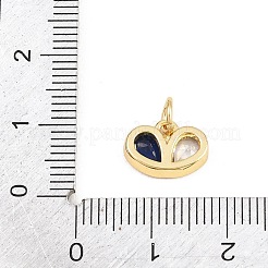 Messing Mikropflaster bunte Zirkonia Charms&nbsp;KK-E798-02F-G