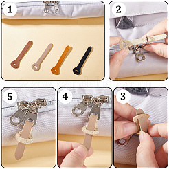 24 шт. головка для застежки-молнии из коровьей кожи PURS-GF0001-09C