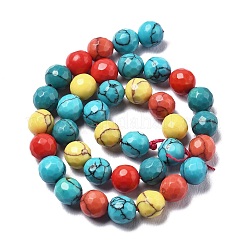 Синтетических нитей бирюзовые бусы G-L620-A02-10mm