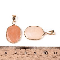 Натуральные розовые авантюрные подвески&nbsp;G-N349-04G-G