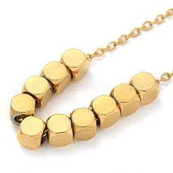 Колье с подвеской из бисера NJEW-G074-47G