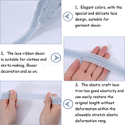 20 ярд нейлоновой эластичной кружевной отделки с оборками&nbsp;EW-WH0018-02C