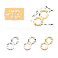 72 шт. 3-х стилевых латунных многорядных звеньев&nbsp;ZIRC-FH0001-04