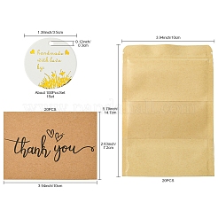 Пакеты из крафт-бумаги с застежкой на тему Дня благодарения OPP-FS0001-13