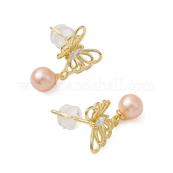 Натуральные жемчужные ушные шпильки EJEW-P286-49G