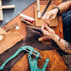 Круглый плоский стержень для шлифовки кожи / растительного дубления TOOL-NB0001-33