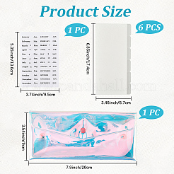 1 шт прозрачный лазерный ПВХ-мешок для монет с кнопкой&nbsp;ABAG-CP0001-19