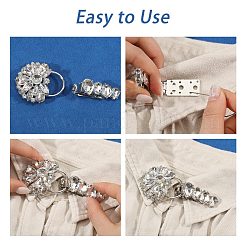 2 pz fermagli a scatto in lega di strass a forma di fiore&nbsp;FIND-FH0018-22A