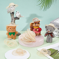ラフィアグラス人形帽子  diyの人形のおもちゃの人形のプラシ天の動物の作成のため  ビスク  98x93x19mm&nbsp;FIND-WH0165-35