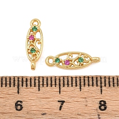 Шармы-соединители из латуни с паве из кубического циркония&nbsp;KK-H533-08B-G