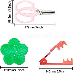 ツールセット  ステンレス製花ばさみ付き  プラスチックいばら除去ツール  抵抗力のある作業用手袋とアイアンローズバリ取りペンチ  ミックスカラー  179x165x14.5x97mm&nbsp;TOOL-GA0001-02
