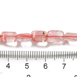 Нити бусин из кварцевого стекла вишневого цвета G-G085-A08-01