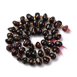 Гранат природный бисер нитей G-RM250109-A2