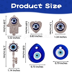 6 шт. 6 стиля комплект подвески для сглаза для изготовления ювелирных изделий своими руками&nbsp;DIY-SZ0005-80A
