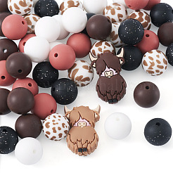 52шт набор печатных силиконовых бусин для фокусировки&nbsp;SIL-TA0002-99