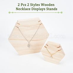 2 espositore per collane in legno con 2 stili&nbsp;NDIS-NB0001-06