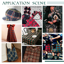 1 м хлопчатобумажной ткани с узором «тартан»&nbsp;DIY-PH0034-21B