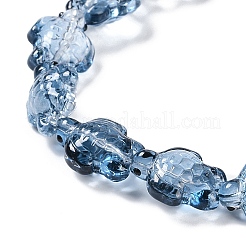 Fili di perle di vetro smaltato trasparente&nbsp;GLAA-B021-06I