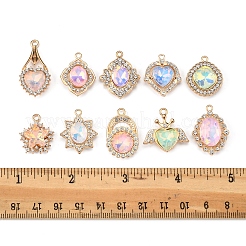 20 шт. 10-х стилевые подвески из сплава стекла FIND-FS0003-50