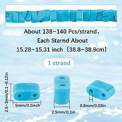 1 нить синтетических бирюзовых бусин&nbsp;G-SC0003-35A