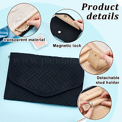 Bolso de mano plegable de viaje con sobre de poliéster&nbsp;ABAG-WH0035-030B