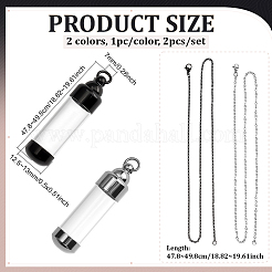 2 шт. 2 стиля ожерелья в виде прозрачных акриловых флаконов духов NJEW-PH0001-38