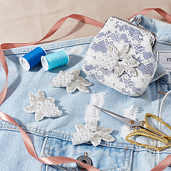 3d имитация жемчуга цветочный орнамент аксессуары DIY-WH0343-11