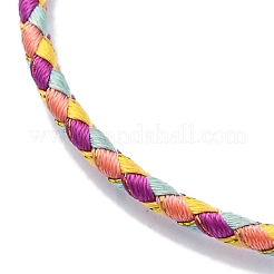 Fabrication de bracelets tressés en cordon polyester&nbsp;MAK-Z003-01P-25