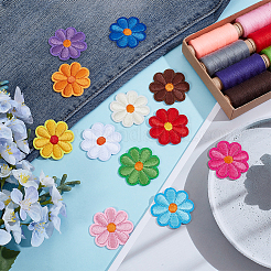 2 комплект цветочных нашивок из полиэстера и хлопка с компьютерной вышивкой&nbsp;PATC-DR0001-07