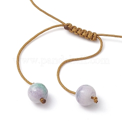 Bracelets ronds réglables en perles tressées en verre craquelé opaque pour femmes et hommes&nbsp;BJEW-JB10693