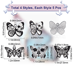 20 шт. 4 стильные подвески из эмали на Хэллоуин ENAM-SC0003-99