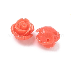Резные бусины из синтетического коралла&nbsp;CORA-H003-01A-33