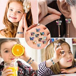 100шт 10 цвета гальванические прозрачные стеклянные бусины&nbsp;EGLA-CJ0001-13