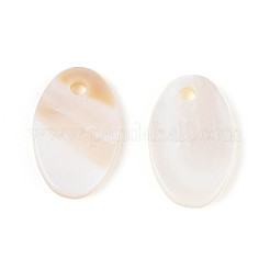 Натуральные пресноводные ракушки овальные подвески SHEL-T020-36