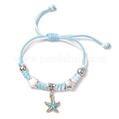 2 Stück 2 Stile verstellbare koreanische gewachste Polyesterkordel-Armbänder&nbsp;BJEW-JB11607