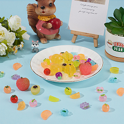 42 шт. 7 стиля светящихся смоляных кабошонов RESI-DR0001-08